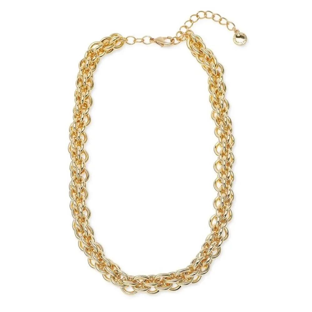 Charter Club Gold-Tone Link Torsade Collar Necklace New